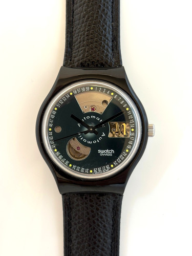 Swatch automatik black - black, motion